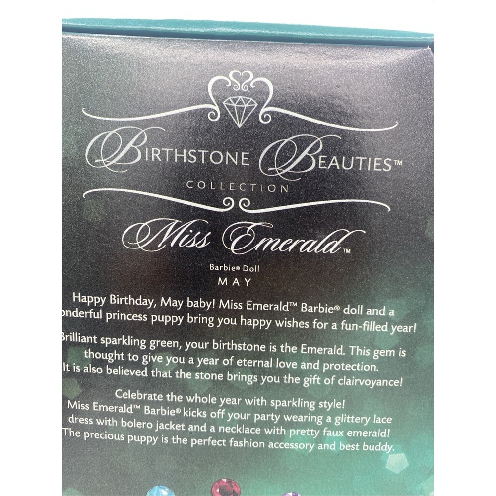 2007 Barbie Collector Birthstone Beauties May Miss Emerald K8694 - Picture 11 of 15